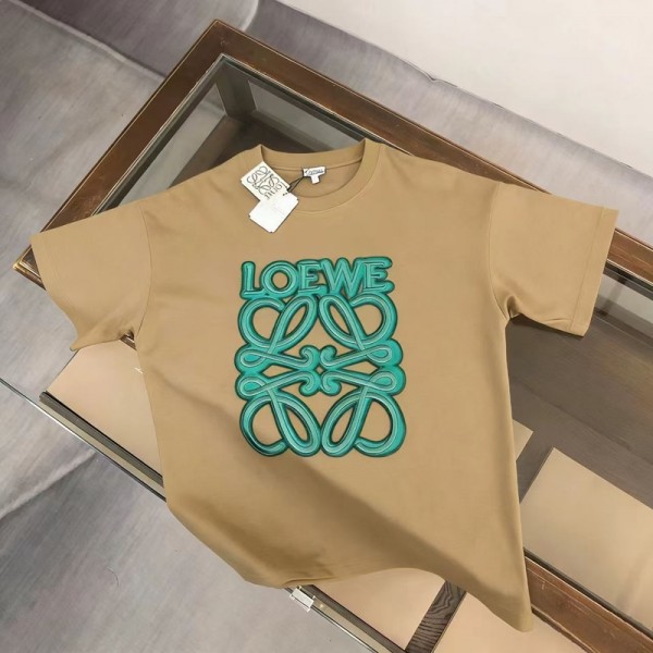 LOEWE ロエベハイブランドtシャツ 偽物 レディースメンズ ハイブランド半袖tシャツ 男女兼用 ブランドペアルックtシャツ高品質 韓国 tシャツS-5XL
