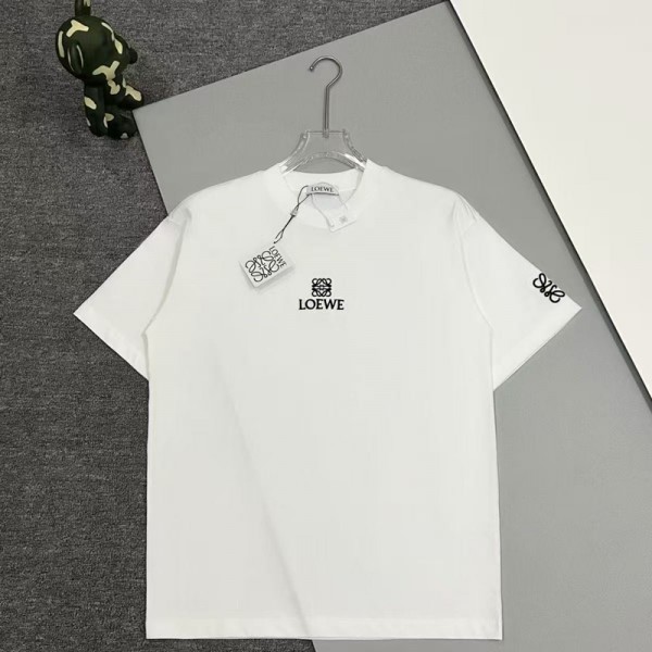 LOEWE ロエベブランド半袖tシャツ ブランド黒白tシャツ 高品質 ブランドペア揃い服 コピー 激安屋Tシャツ カットソー ペアカップルS-5XL