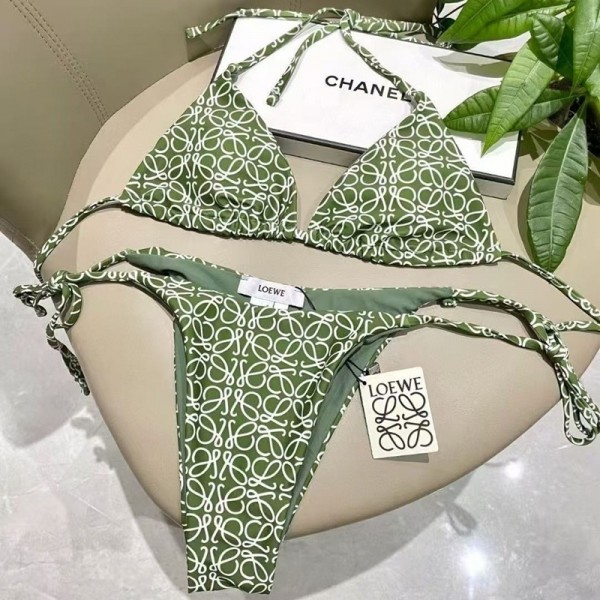 ハイブランドLOEWE ロエベ水着 ビキニ レディース 2点セット ビキニセット 女性用水着 トライアングル シンプル UVカット キュート セクシー 三角ビキニ S-XL