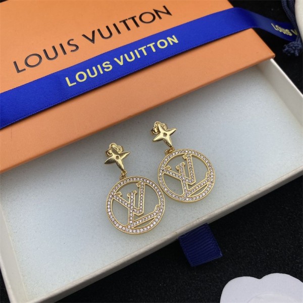 ルイヴィトンブランドピアス レディース キラキラ 精緻 耳飾り アクセサリー Louis Vuitton モノグラム おしゃれ ジュエリー プレゼント