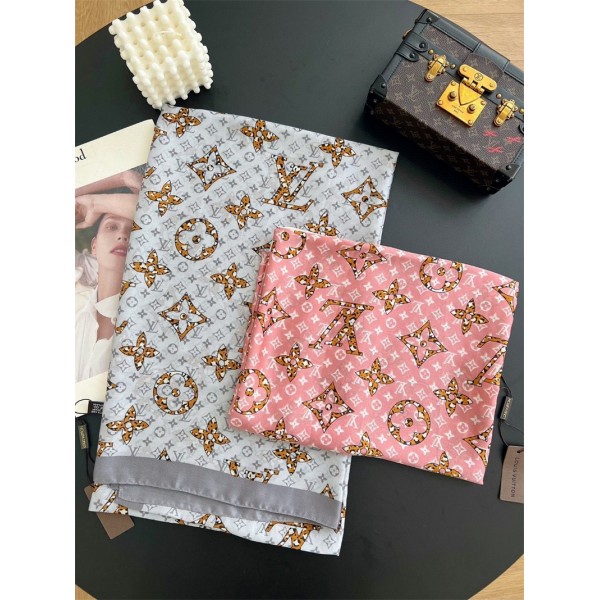 ルイヴィトンブランドマフラーlouis vuitton モノグラム ファション スカーフレディース向け 大判 ショール 薄手 コーディネート ストール 春秋