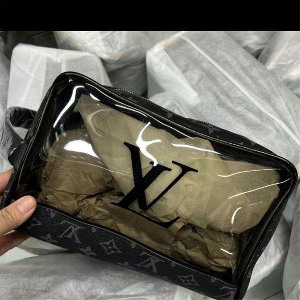 ルイヴィトン 化粧バッグハイブランドlouis vuitton 透明 収納 人気 化粧ポーチメイクボックス 旅行用 持ち運び 化粧品 ミニバック