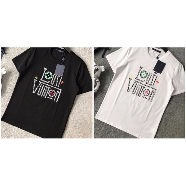 ルイヴィトンブランド tシャツ 夏レディースメンズ 半袖tシャツ カジュアル オーバーサイズ tシャツ トップス 着心地がよい 快適 tシャツ