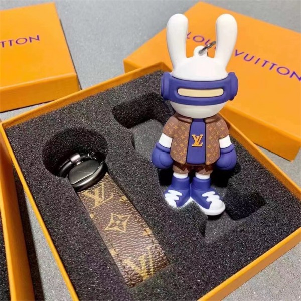 ルイヴィトンキーホルダー ブランド louis vuitton かわいい 兎柄 キーケース キー収納 キーホルダー 高級感人気 バッグ飾り物 キーリング