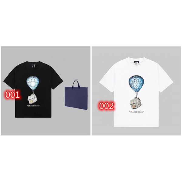 Lv ルイヴィトン ハイブランド 半袖tシャツ 偽物 レディース メンズ 夏tシャツ ブランド かわいい ブランド 上着 tシャツ高品質ブランド 服 コピー 激安屋 M¬4XL