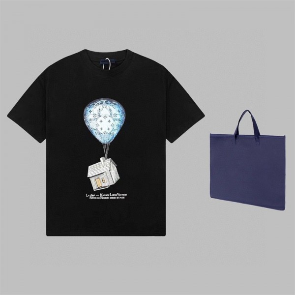 Lv ルイヴィトン ハイブランド 半袖tシャツ 偽物 レディース メンズ 夏tシャツ ブランド かわいい ブランド 上着 tシャツ高品質ブランド 服 コピー 激安屋 M¬4XL