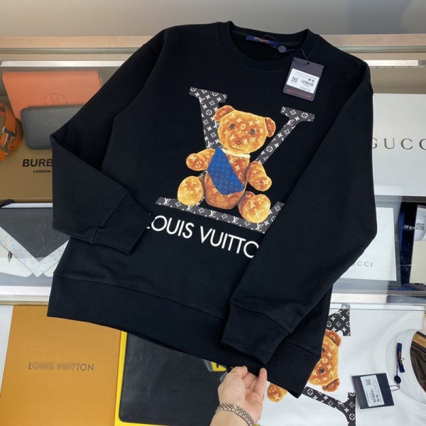 LV ルイヴィトン 子供服 潮流 カジュアル 秋冬 男女通用 ファションハイブランド秋冬服パーカースウェット偽物 男女兼用 トレーナースウェットパーカー