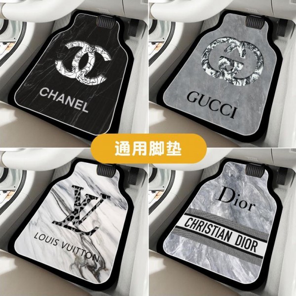 gucci グッチ カー用品 マット サンダル シャネル CHANE Dior ディオール  LV ルイヴィトン  水洗い可 4点セット 通用 カー用品 シートカバー 布団 通気 滑り止め