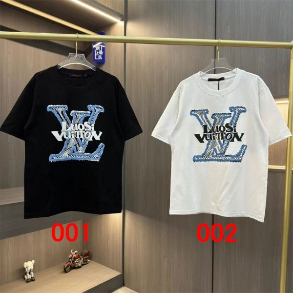 Lv ルイヴィトンブランド半袖tシャツハイブランド半袖tシャツ男女兼用ブランドtシャツ高品質大人の上質Tシャツ M - 4XL