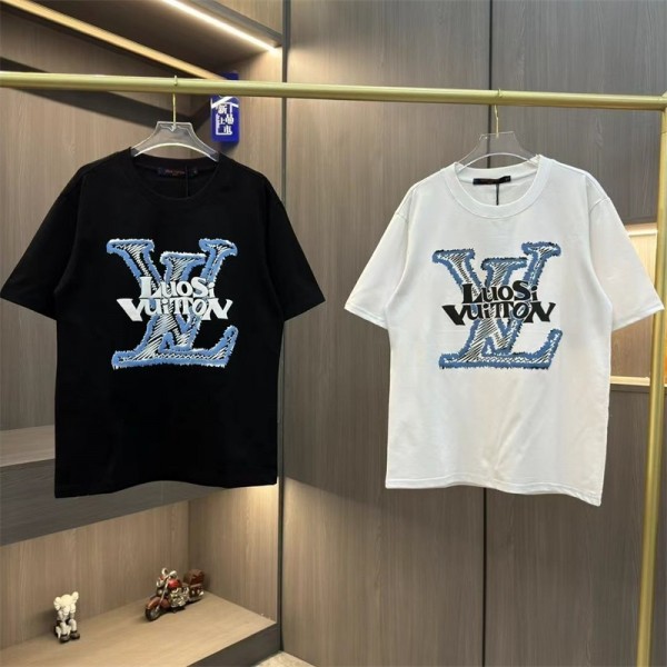 Lv ルイヴィトンブランド半袖tシャツハイブランド半袖tシャツ男女兼用ブランドtシャツ高品質大人の上質Tシャツ M - 4XL