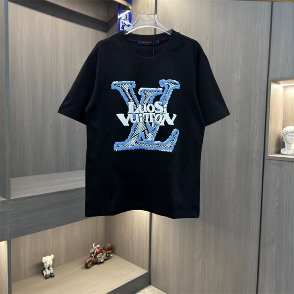 Lv ルイヴィトンブランド半袖tシャツハイブランド半袖tシャツ男女兼用ブランドtシャツ高品質大人の上質Tシャツ M - 4XL