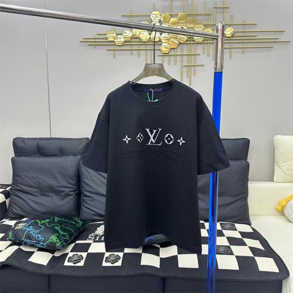 Lv ルイヴィトンブランドtシャツ上着カジュアルブランド 服 コピー 激安屋20代 30代40代tシャツ 激安パロディtシャツ ユニセック ブランド 2色  M - 3XL