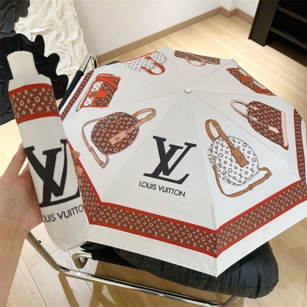 ルイヴィトン 傘 モノグラムプリント傘 晴雨兼用 LV ハイブランド 日傘 長傘 UVカット率99％ 遮光率99% 撥水 遮光 8本骨 ワンタッチジャンプ傘 レディース