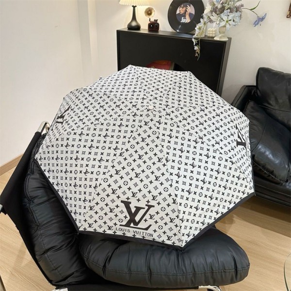 ルイヴィトン 傘 モノグラムプリント傘 晴雨兼用 LV ハイブランド 日傘 長傘 UVカット率99％ 遮光率99% 撥水 遮光 8本骨 ワンタッチジャンプ傘 レディース