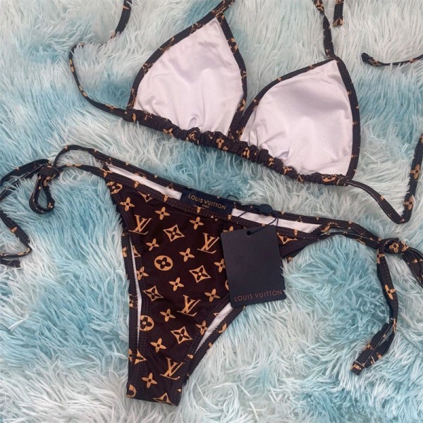 Lv ルイヴィトン韓国風20代 30代 40代ビキニスイムウェアワンピース フリルビキニ 激安ショートパンツ大きいサイズ 体型カバー水着 S - XL