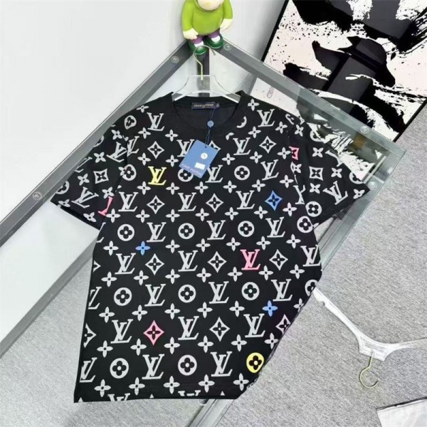 Lv ルイヴィトンブランド半袖tシャツハイブランドtシャツ偽物レディースメンズ韓国 パチモン tシャツ大人の上質Tシャツ M - 4XL