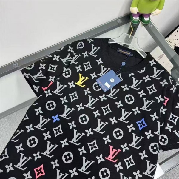 Lv ルイヴィトンブランド半袖tシャツハイブランドtシャツ偽物レディースメンズ韓国 パチモン tシャツ大人の上質Tシャツ M - 4XL