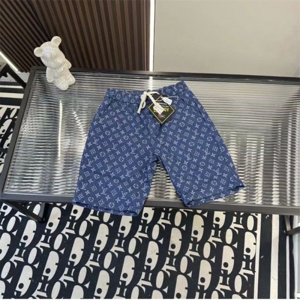 ブランドルイヴィトンメンズ デニムパンツ オーバーポケット付き LV ハーフパンツ ブランド M - 4XL ５分パンツ カーゴパンツ 短パン ひざ下 太め ゆったり 春 夏 秋 7分丈 イージーパンツ ウエストゴム スポーツ 定番 ミリタリー