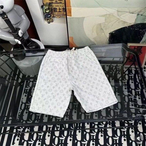 ブランドルイヴィトンメンズ デニムパンツ オーバーポケット付き LV ハーフパンツ ブランド M - 4XL ５分パンツ カーゴパンツ 短パン ひざ下 太め ゆったり 春 夏 秋 7分丈 イージーパンツ ウエストゴム スポーツ 定番 ミリタリー