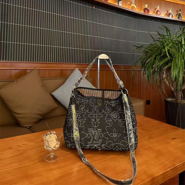 Lv ルイヴィトンブランドショルダーバッグ レディース トートバッグ 軽量 大容量 肩掛けバッグ おしゃれ 柔らかい PU 防水 通勤 通学 旅行