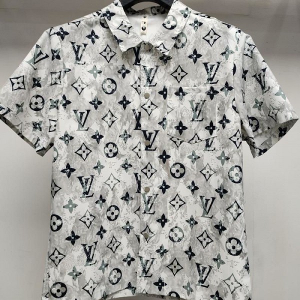 ルイヴィトン半袖 シャツ メンズ Lv サマーシャツ 夏服 速乾 ゆったり 気心地よい オーバーサイズ 涼感 トップス 上着 接触冷感 M - 4XL