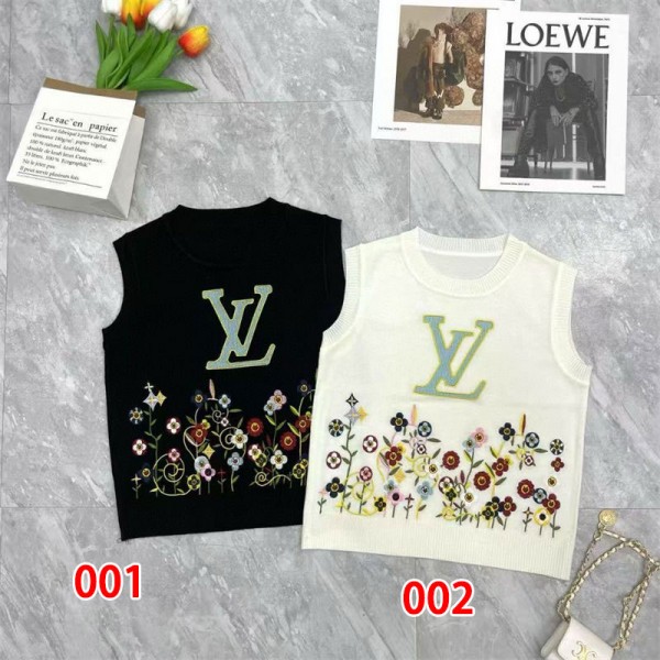 Lv ルイヴィトンブランド上質 レディース ニットタンクトップ トップス セーター ノースリーブ タートルネック インナー シンプル ニット リブ カジュアル 着痩せ 伸縮性 肌に優しい 暖かい 可愛い 春 秋 冬 通勤 デート S - L