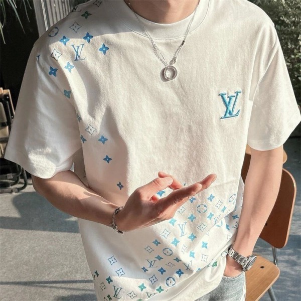 Lv ルイヴィトンハイブランドtシャツ偽物レディースメンズブランドtシャツ上着カジュアルブランドtシャツ高品質韓国 パチモン tシャツ XS - 5XL