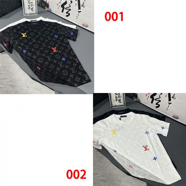 Lv ルイヴィトンブランドtシャツカットソー コピーハイブランドtシャツ偽物レディースメンズ夏tシャツブランドかわいいブランドtシャツ高品質XS - 5XL
