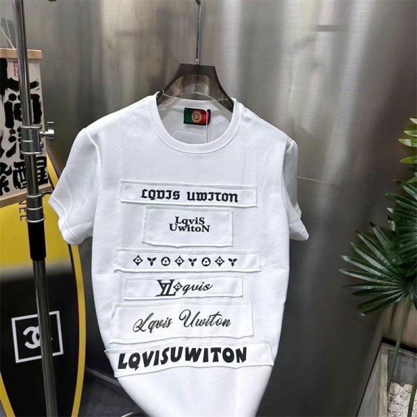 Lv ルイヴィトンブランドtシャツカットソー コピーハイブランドtシャツ偽物レディースメンズブランドtシャツ上着カジュアル大人の上質TシャツM - 4XL