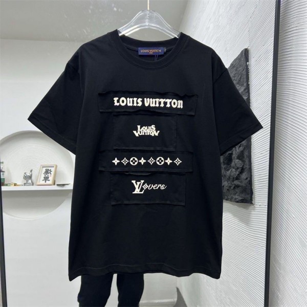 Lv ルイヴィトンブランドtシャツカットソー コピーハイブランドtシャツ偽物レディースメンズブランドtシャツ上着カジュアル大人の上質TシャツM - 4XL
