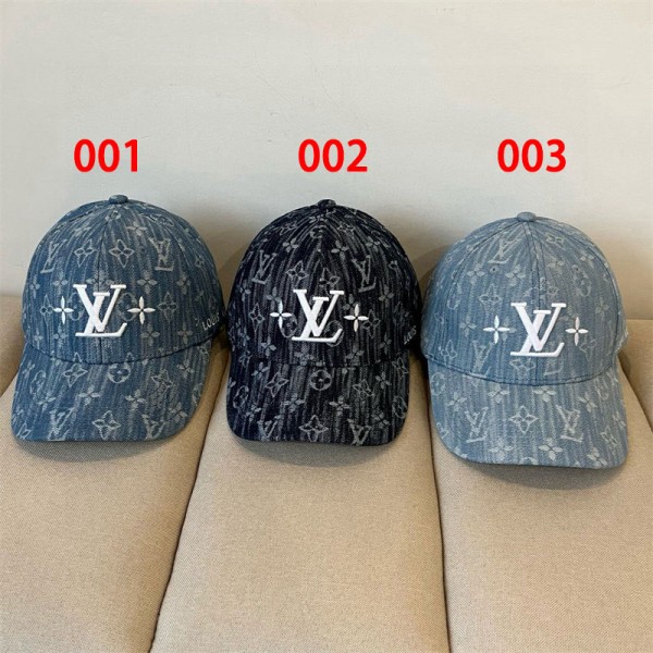 Lv ルイヴィトンハイブランドキャップ メンズ デニムキャップ 刺繍 野球帽子 大きめ トラッカーキャップ 日よけ アウトドア テニス ゴルフ ハイキング ヒップホップ 春 夏 秋冬 男女兼用