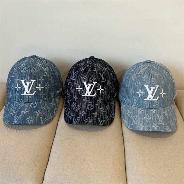 Lv ルイヴィトンハイブランドキャップ メンズ デニムキャップ 刺繍 野球帽子 大きめ トラッカーキャップ 日よけ アウトドア テニス ゴルフ ハイキング ヒップホップ 春 夏 秋冬 男女兼用