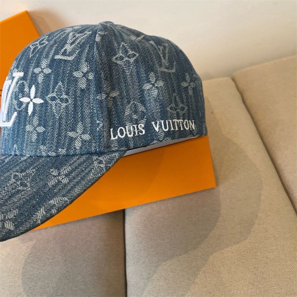 Lv ルイヴィトンハイブランドキャップ メンズ デニムキャップ 刺繍 野球帽子 大きめ トラッカーキャップ 日よけ アウトドア テニス ゴルフ ハイキング ヒップホップ 春 夏 秋冬 男女兼用