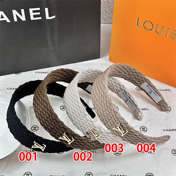 Lv ルイヴィトンブランドニットワイドカチューシャ カーキカチューシャ ニットカチューシャ ベージュのカチューシャ ディープグレーのカチューシャ メイクヘッド ヘアカフ ニットワイドデザインカチューシ