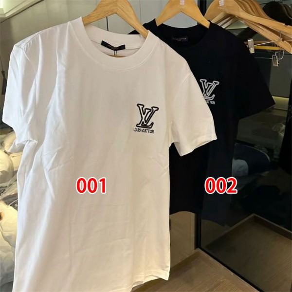Lv ルイヴィトンブランドtシャツ上着カジュアルブランドtシャツ高品質韓国 パチモン tシャツTシャツカットソーペアカップル S - 3XL