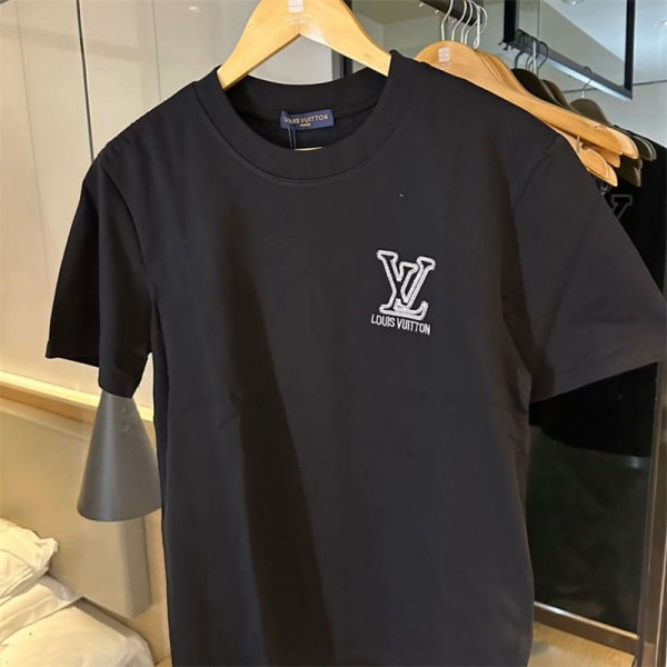 Lv ルイヴィトンブランドtシャツ上着カジュアルブランドtシャツ高品質韓国 パチモン tシャツTシャツカットソーペアカップル S - 3XL