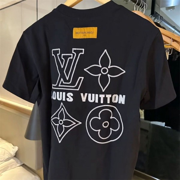 Lv ルイヴィトンブランドtシャツ上着カジュアルブランドtシャツ高品質韓国 パチモン tシャツTシャツカットソーペアカップル S - 3XL