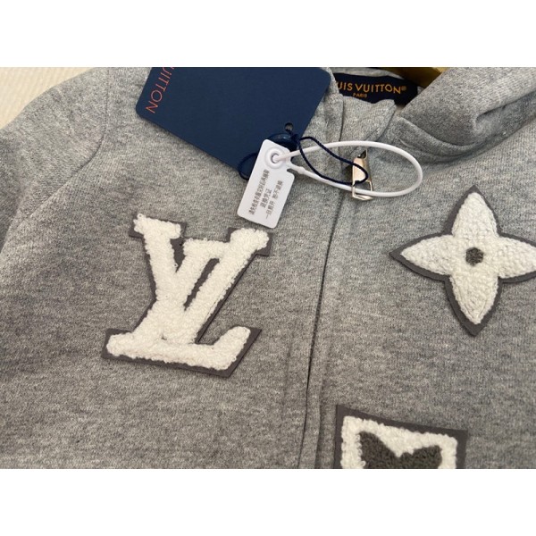 Lv ルイヴィトンハイブランド子供服 ベビーパーカー 春秋 フード付き トレーナー 80-100cm キッズ服 長袖 ガールズ スウェット 裏起毛コート ジャケット アウター キッズ ジップアップ 柔らか ゆったり ファッション アウトドア 通学 春服 秋服