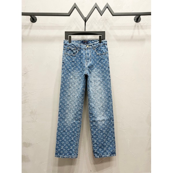 ルイヴィトンズボン メンズ 人気 ハイブランドLVデニムパンツ ウォッシュ加工 テンセル/デニム ジャガードパンツ カジュアル レギュラーストレート 秋服 ボトム 28¬34 ゆったり ストレッチ ずぼん リラックス トラウザーズ 大人 おしゃれ ヴィンテージ 秋 冬 春