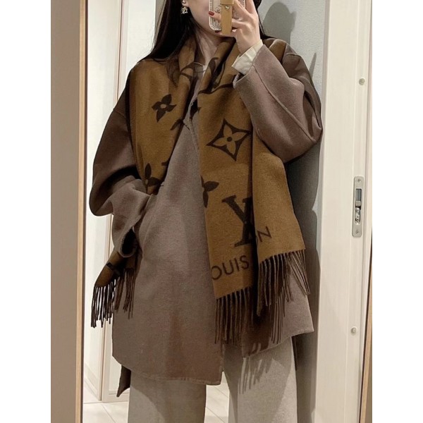 Lv ルイヴィトンブランドパロディ ストール 激安 秋冬スカーフ ファッション 使い心地よいファッション 雰囲気 男女兼用 ギフト 暖かい リバーシブルマフラー 肩掛け
