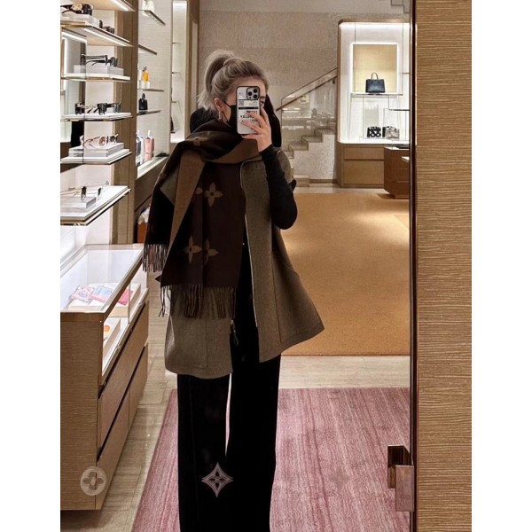 Lv ルイヴィトンブランドパロディ ストール 激安 秋冬スカーフ ファッション 使い心地よいファッション 雰囲気 男女兼用 ギフト 暖かい リバーシブルマフラー 肩掛け