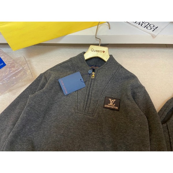 Lv ルイヴィトンブランドキッズスウェット 上下 子供服男の子 女の子 裏起毛 トレーナー スウェットパンツ 上下セット パーカー 100¬160cm 無地スウェットキッズパジャマ おしゃれセットアップ 男女兼用