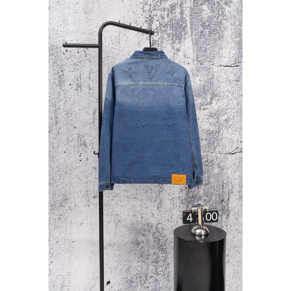 Lv ルイヴィトンハイブランドデニムシャツ 長袖 メンズ オックスフォードシャツ ボタンダウン ウエスタンシャツ 大きいサイズ 無地 ファッション カジュアルシャツ スリム トップス おしゃれ バイカー 春夏秋冬