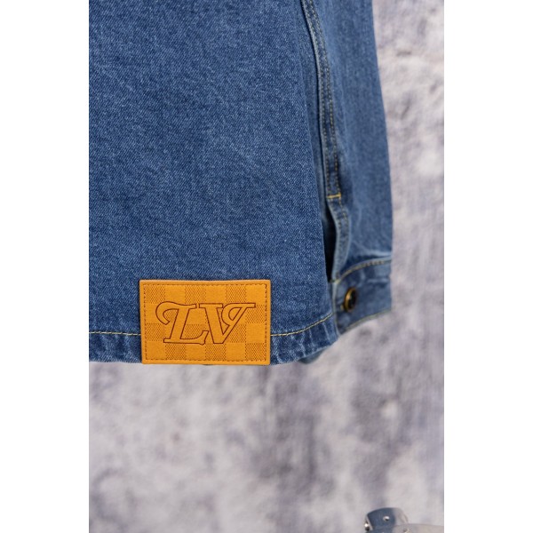 Lv ルイヴィトンハイブランドデニムシャツ 長袖 メンズ オックスフォードシャツ ボタンダウン ウエスタンシャツ 大きいサイズ 無地 ファッション カジュアルシャツ スリム トップス おしゃれ バイカー 春夏秋冬