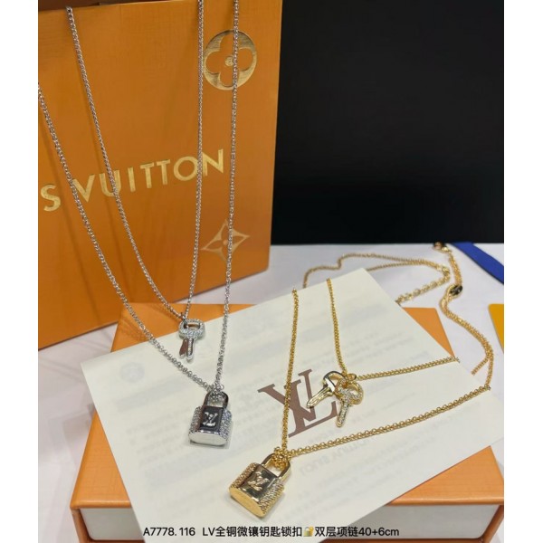 ルイヴィトンブランドペアネックレス LVネックレス ロックペンダント 個性デザイン 肌に優しい素材を採用 ペアルック カップル お揃い ネックレス プレゼント