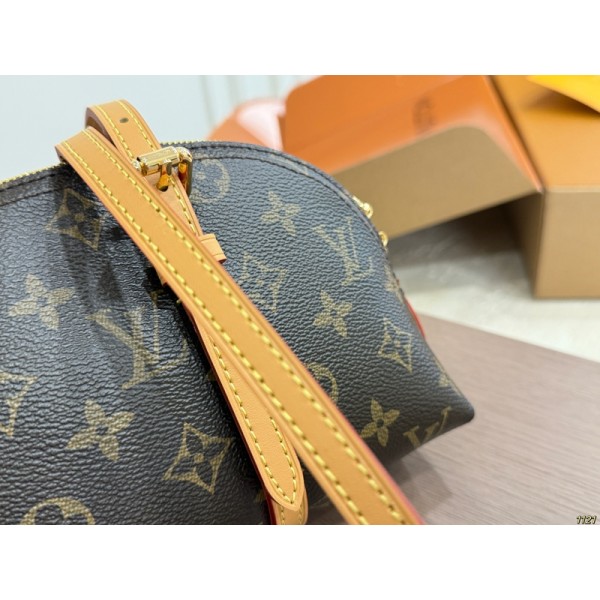 Lv ルイヴィトンハイブランドショルダーバッグ 革製 肩掛けバッグ 手持ちバッグ ハンドバッグ おしゃれ デザイン シンプルエレガントボウリングバッグ 田園感 軽量 通勤通学