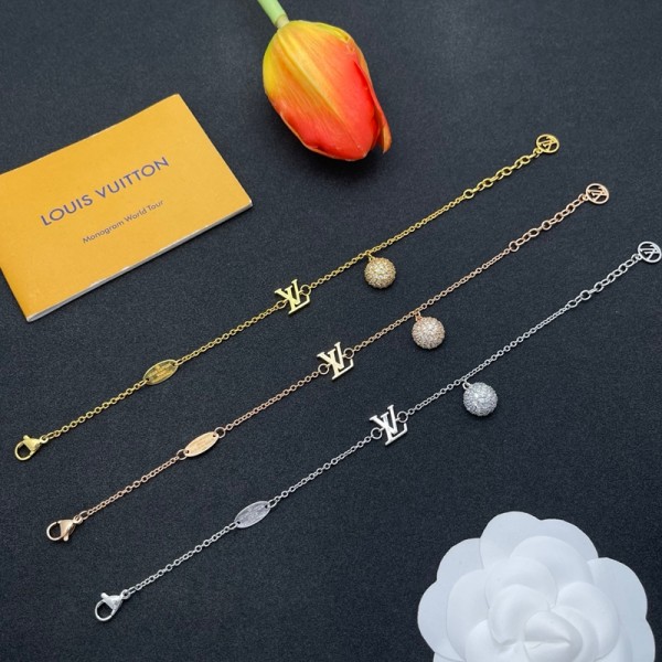 ブランドLVルイヴィトンブレスレット レディース ガーネット 誕生石 ブレスレット 人気 シルバー プラチナ色 金属アレルギー対応 派手 花 記念日 母の日 誕生日 長さ調整可能 プレゼント