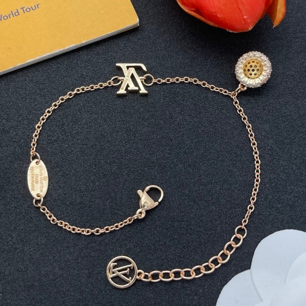 ブランドLVルイヴィトンブレスレット レディース ガーネット 誕生石 ブレスレット 人気 シルバー プラチナ色 金属アレルギー対応 派手 花 記念日 母の日 誕生日 長さ調整可能 プレゼント