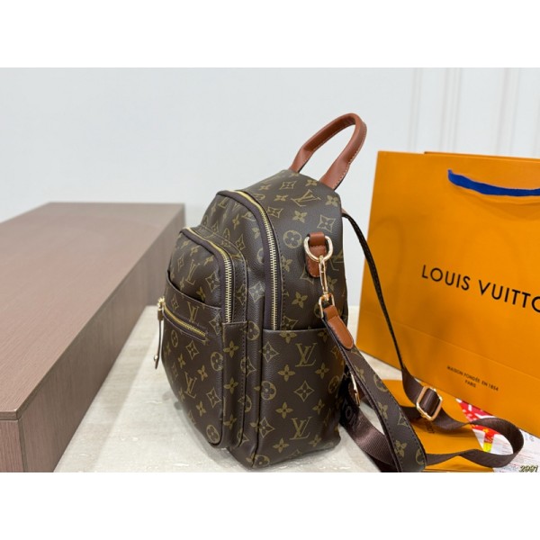 Lv ルイヴィトンブランドリュック レディース PU革バックパック レザー 大容量 多機能 リュックサック ショルダーバッグ カジュアル リュック 人気 通勤 出張 旅行