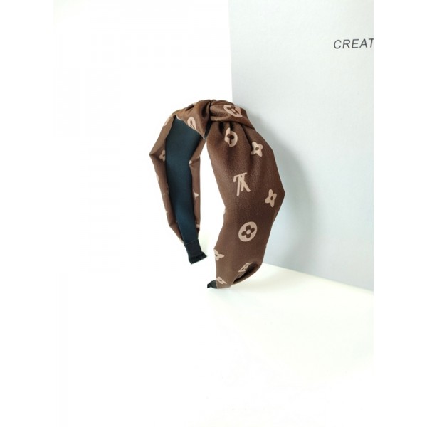 Lv ルイヴィトンブランドカチューシャ シンプル リボンカチューシャ バイカラー ツイスト 幅広 ワイド クロス 髪飾り ターバン風 ヘアアクセサリー 小顔 可愛い 前髪 髪留め
